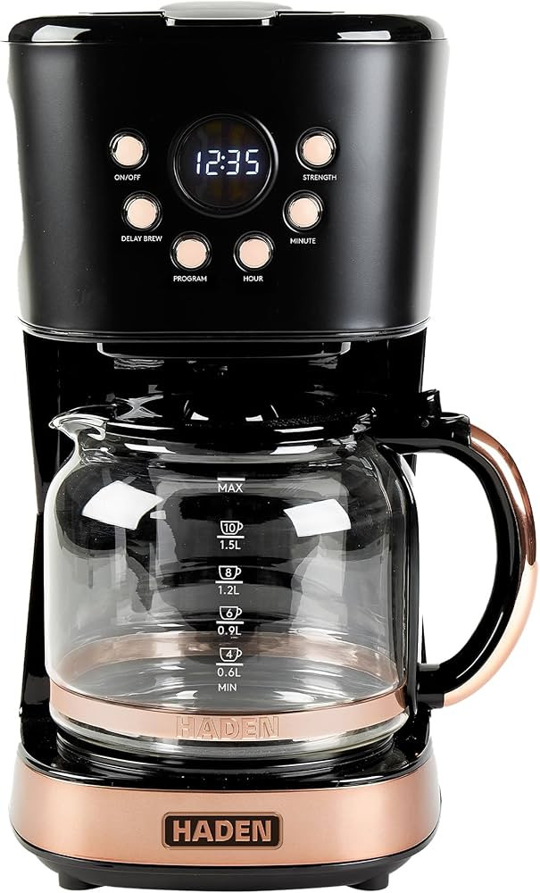 HADEN Coffee Machine, 12 Cup Programmable Drip Coffee Maker with Auto Shut-Off Function and Reusa... | Amazon (US)
