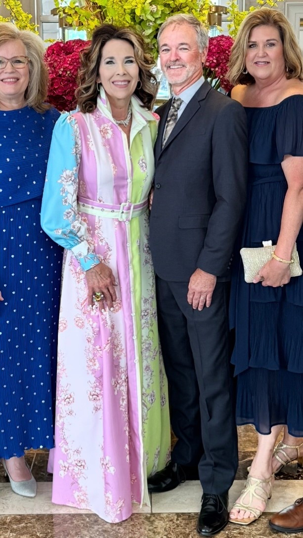 I wore this dress to a wedding this weekend and had so many compliments about it.

After I posted this picture on Instagram stories, so many of you asked where I had gotten it and wanted a link to purchase. 

I bought my dress at a local boutique quite a while ago, but was able to find a source online. 

It is true to size and very long.
I am 5’7” and it came to the floor on me, even with a heel.

That’s great news if you are a tall girl and if you’re not, an easy alteration would make it your perfect length.

This beautiful gown is the perfect special occasion dress! 

I also had questions about my necklace and it is actually a pair of rhinestone shoelaces that I wrapped around my neck to create a unique choker necklace. 

#LTKOver40 #LTKWedding #LTKStyleTip