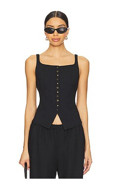 Free People A Moment In Time Vest in Black from Revolve.com | Revolve Clothing (Global)