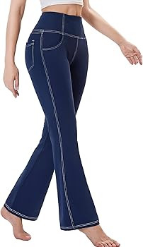 Flare Leggings for Women, Stretchy High Waisted Bootcut Workout Yoga Pants Tummy Control Butt Lif... | Amazon (US)