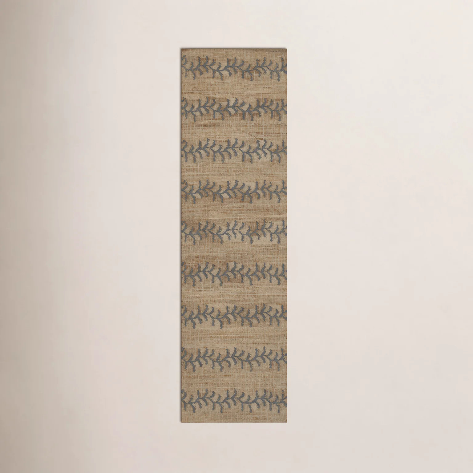 Erin Gates by Momeni Orchard Vine Stripe Jute and Wool Hand Woven Blue Area Rug 10' X 14' | Birch Lane