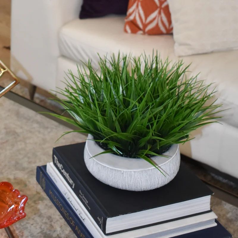 9'' Artificial Foliage Grass in Decorative Vase | Wayfair North America