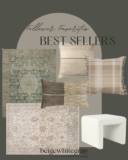 This weeks best sellers!! My LOLOI rugs, my must have Walmart trio pillow set and my square ottoman dupes. My coffee table is a favorite too with the most clicks!! 

#LTKFind #LTKhome #LTKstyletip