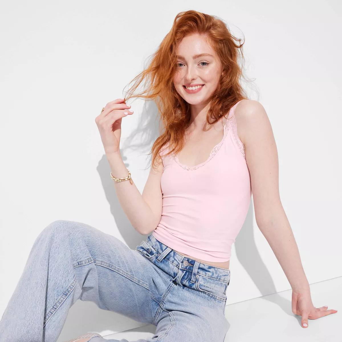 Women's Lace Trim Seamless Jersey Tank Top - Wild Fable™ | Target