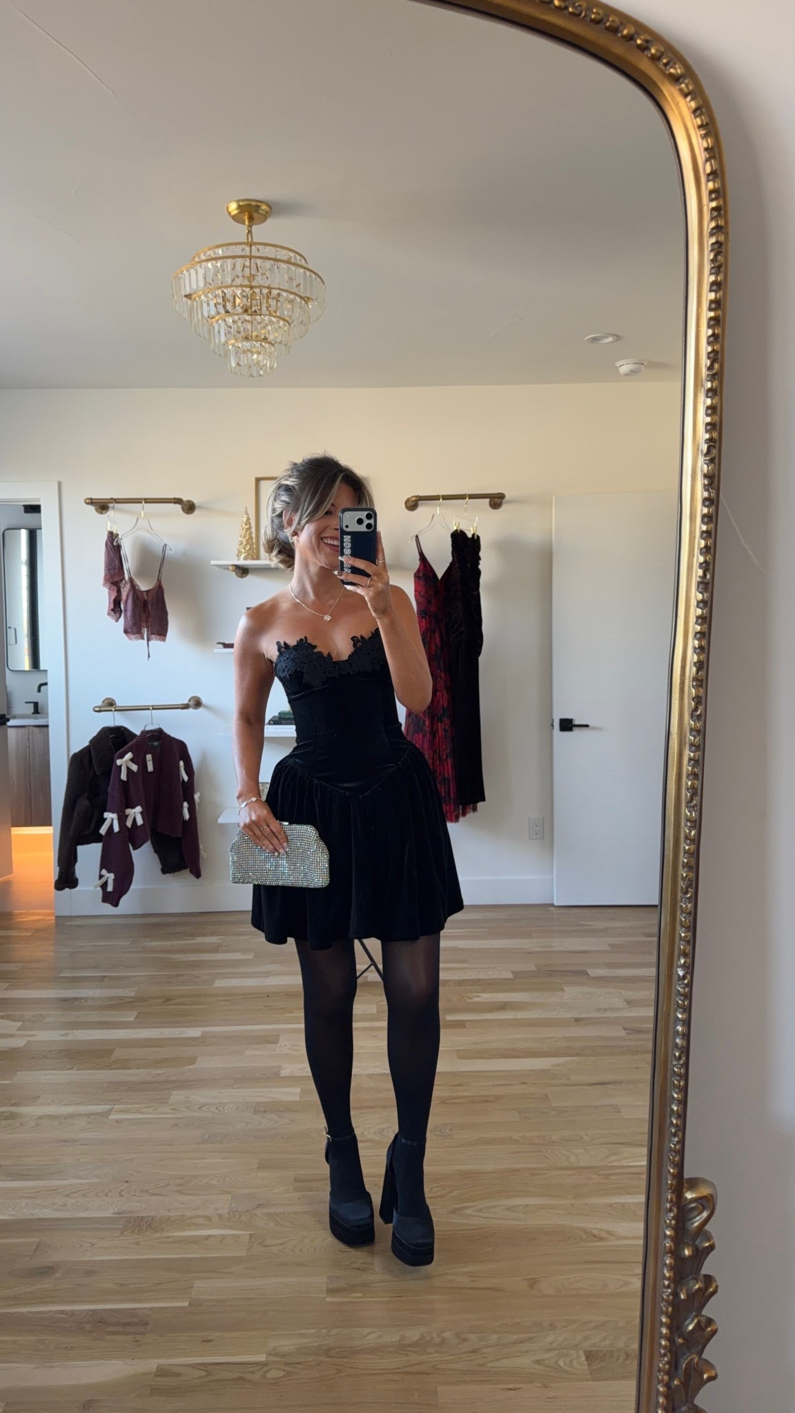 Black velvet mini wedding guest or holiday event dress 

Vici code: emerson30
Electric picks code: emerson20

Sized down 1 size in this dress 

Wedding guest
Formal event
Cocktail
Black velvet
Corset 
Special occasion
Holiday party


#LTKHoliday #LTKWedding #LTKSeasonal