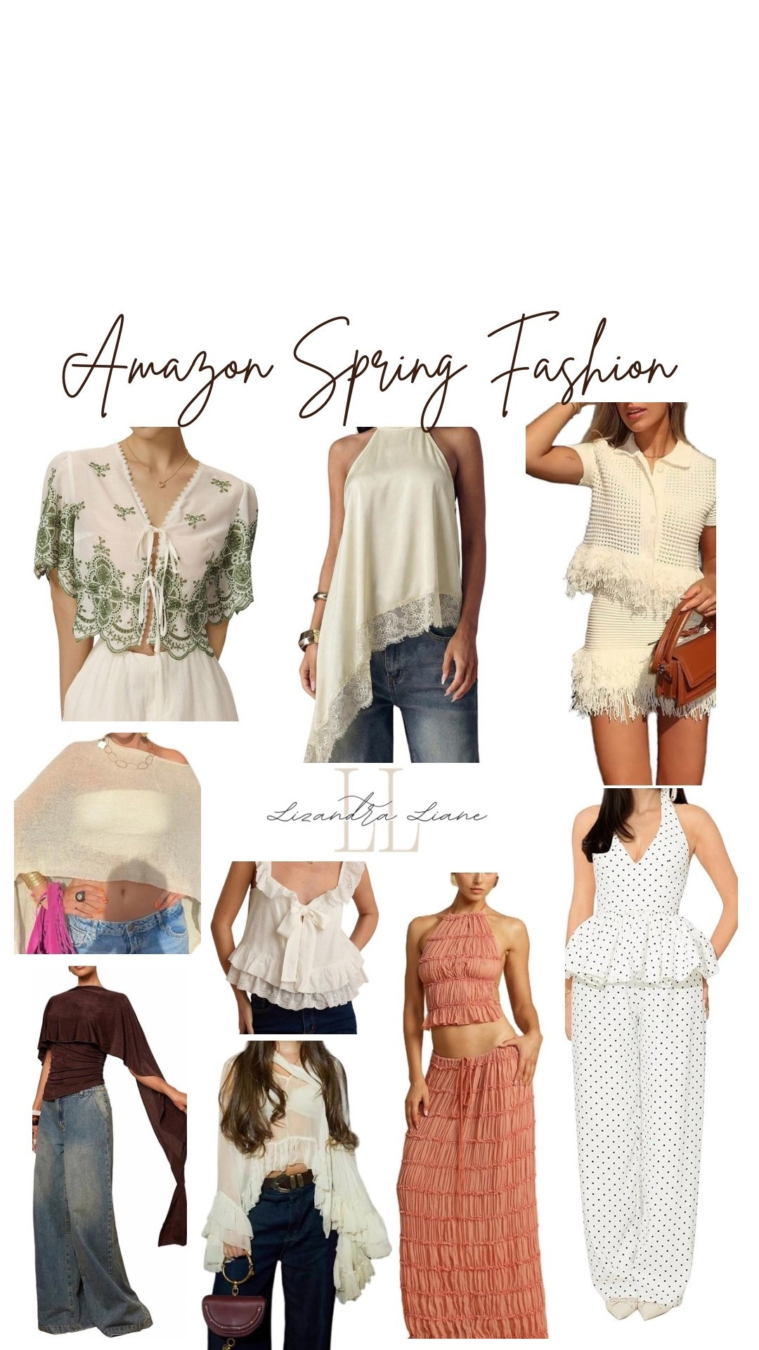 Spring tops, summer outfits, spring style, lace, knit, crochet, top, date night, vacation outfit, sets, Amazon fashion finds, affordable style inspo, what to wear, Easter 

#LTKPetite #LTKOver40 #LTKTall