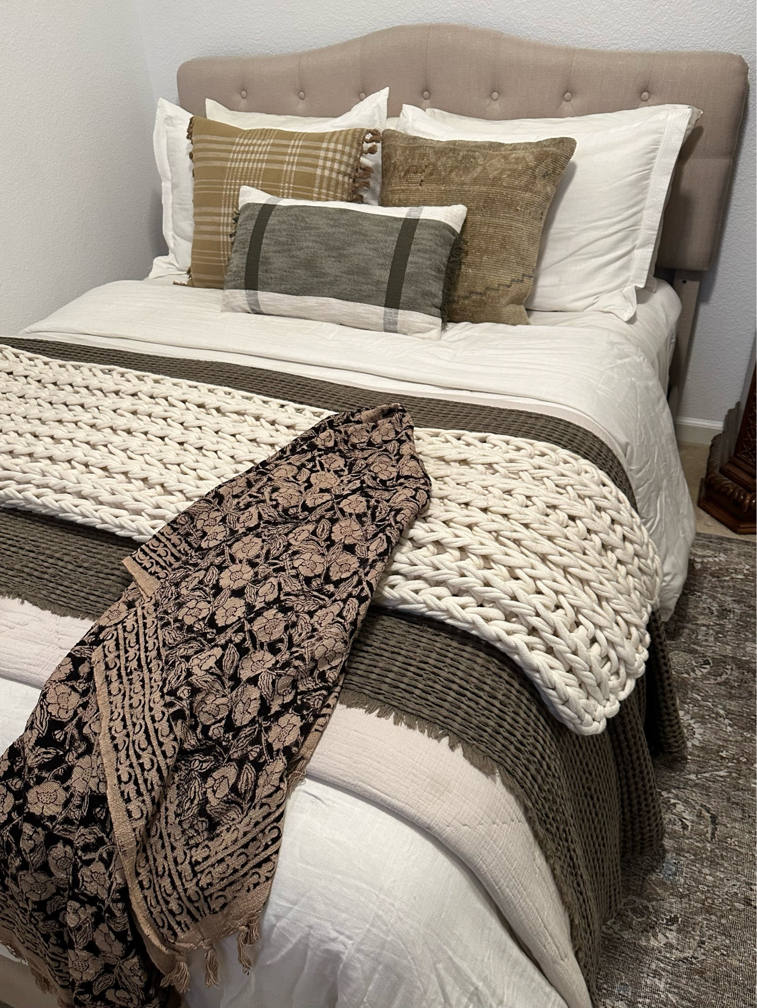 This moody fall guest bed is a vibe ✨ 

Find more content on Instagram @amandadealdesigns for more sources and daily finds from crate & barrel, CB2, Amber Lewis, Loloi, west elm, pottery barn, rejuvenation, William & Sonoma, amazon, shady lady tree, interior design, home decor, studio mcgee x target, bedroom furniture, living room, bedroom, bedroom styling, restoration hardware, end table, side table, framed art, vintage art, wall decor, area rugs, runners, vintage rug, target finds, sale alert, tj maxx, Marshall’s, home goods, table lamps, threshold, target, wayfair finds, Turkish pillow, vintage pillow, Turkish rug, sofa, couch, dining room, high end look for less, kirkland’s, Ballard designs, wayfair, high end look for less, studio mcgee, mcgee and co, target, world market, sofas, loveseat, bench, magnolia, joanna gaines, pillows, pb, pottery barn, nightstand, throw blanket, target, joanna gaines, hearth & hand, floor lamp, world market, faux olive tree, throw pillow, lumbar pillows, arch mirror, brass mirror, floor mirror, designer dupe, counter stools, barstools, coffee table, nightstands, console table, sofa table, dining table, dining chairs, arm chairs, dresser, chest of drawers, Kathy kuo, LuLu and Georgia

#LTKhome #LTKsalealert #LTKfindsunder100