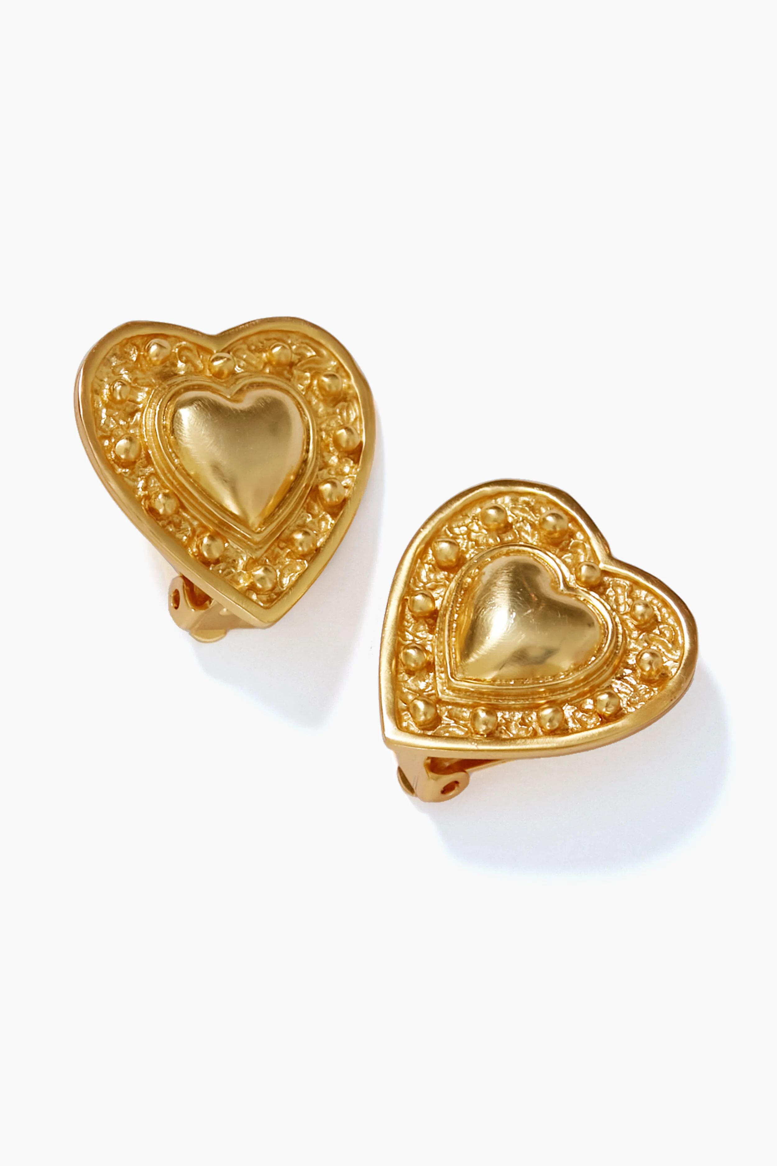 Double Gold Heart Earrings | Tuckernuck (US)