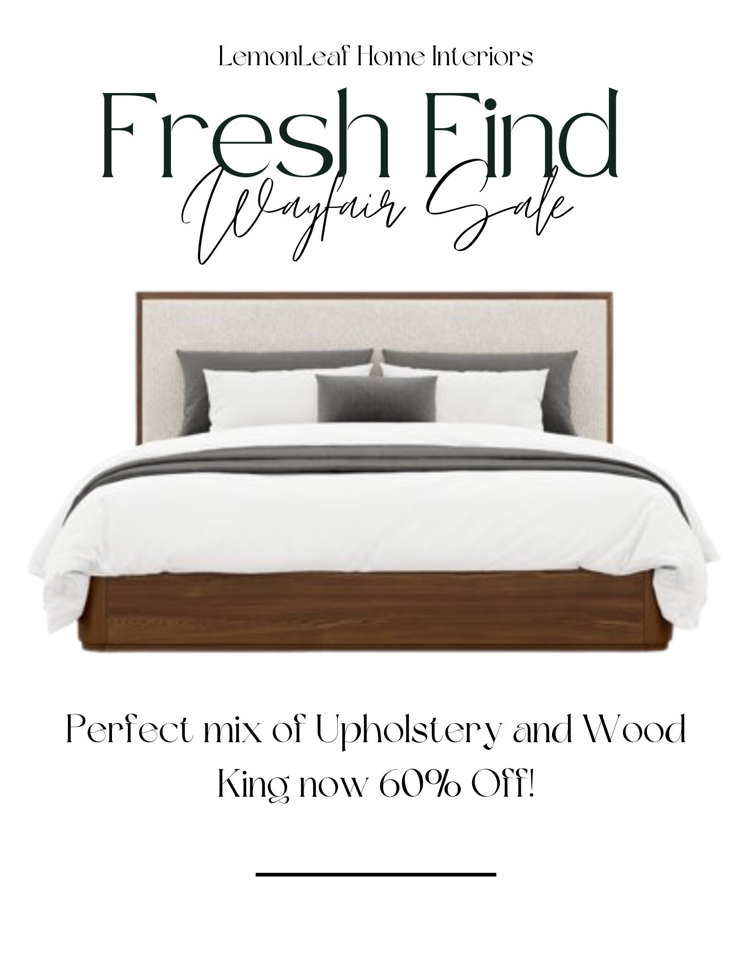 On sale @Wayfair upholstered bed with wood rails makes the perfect statement in a bedroom

#LTKHome #LTKSaleAlert
