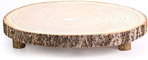 Caydo 11-13 Inch Wood Slice with Legs for Wedding Table Centerpieces, Woodland Themed Parties, Fa... | Amazon (US)