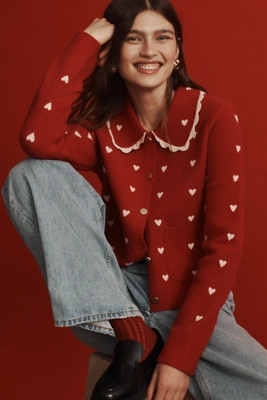 NVLT Heart Icon Knit Jacket | Anthropologie (US)