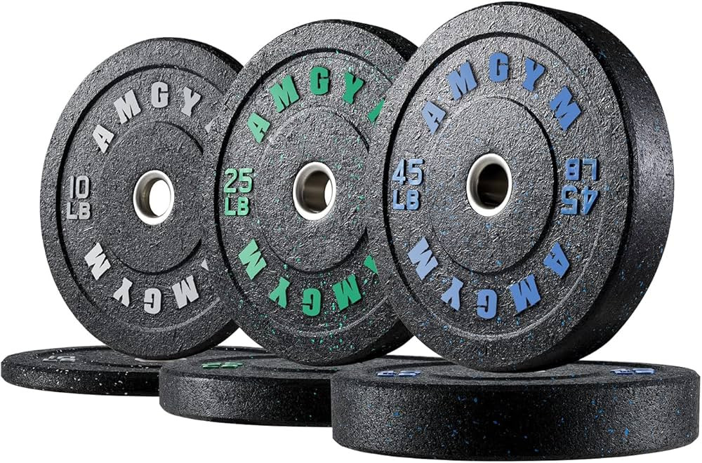 AMGYM Bumper Plates,2-Inch Olympic Weight Plates Hi-Bounce for Weight Lifting and Strength Traini... | Amazon (US)