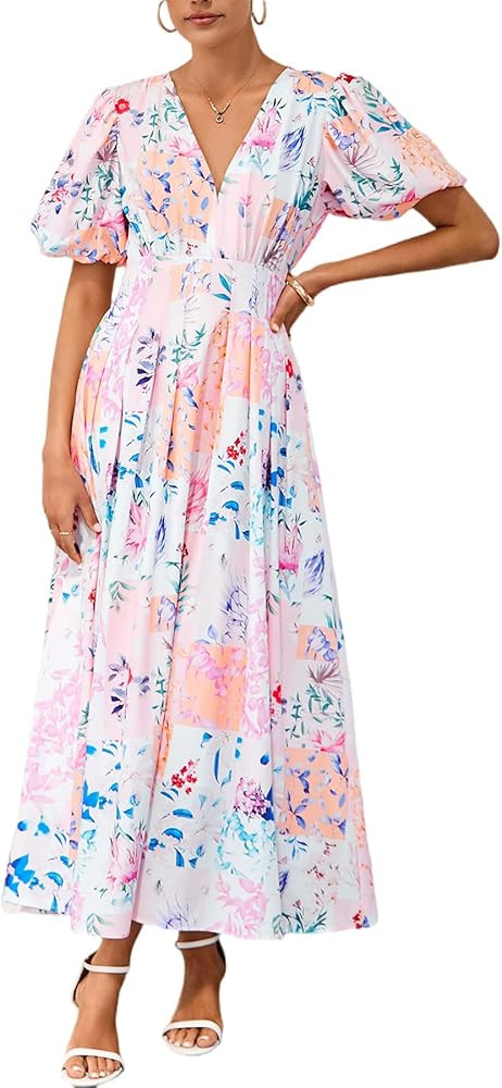 Women's Summer Floral Maxi Dress Spring Wedding Guest Dress 2026 | Amazon (US)