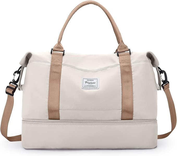 Travel Duffel Bag with Shoes Compartment, Weekender Overnight Bag for Women,Carry on Personal Ite... | Amazon (US)