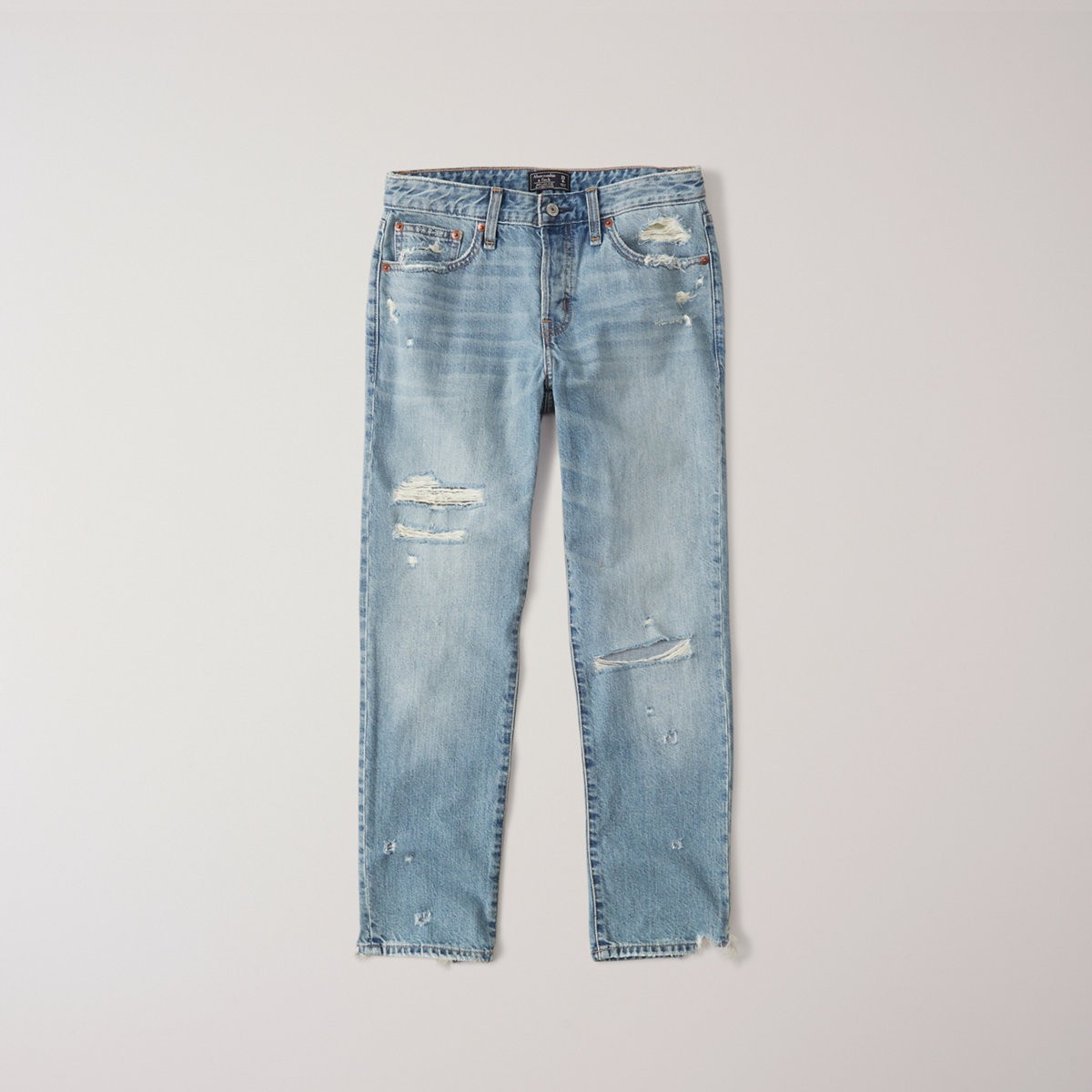Ripped Low Rise Boyfriend Jeans | Abercrombie & Fitch US & UK