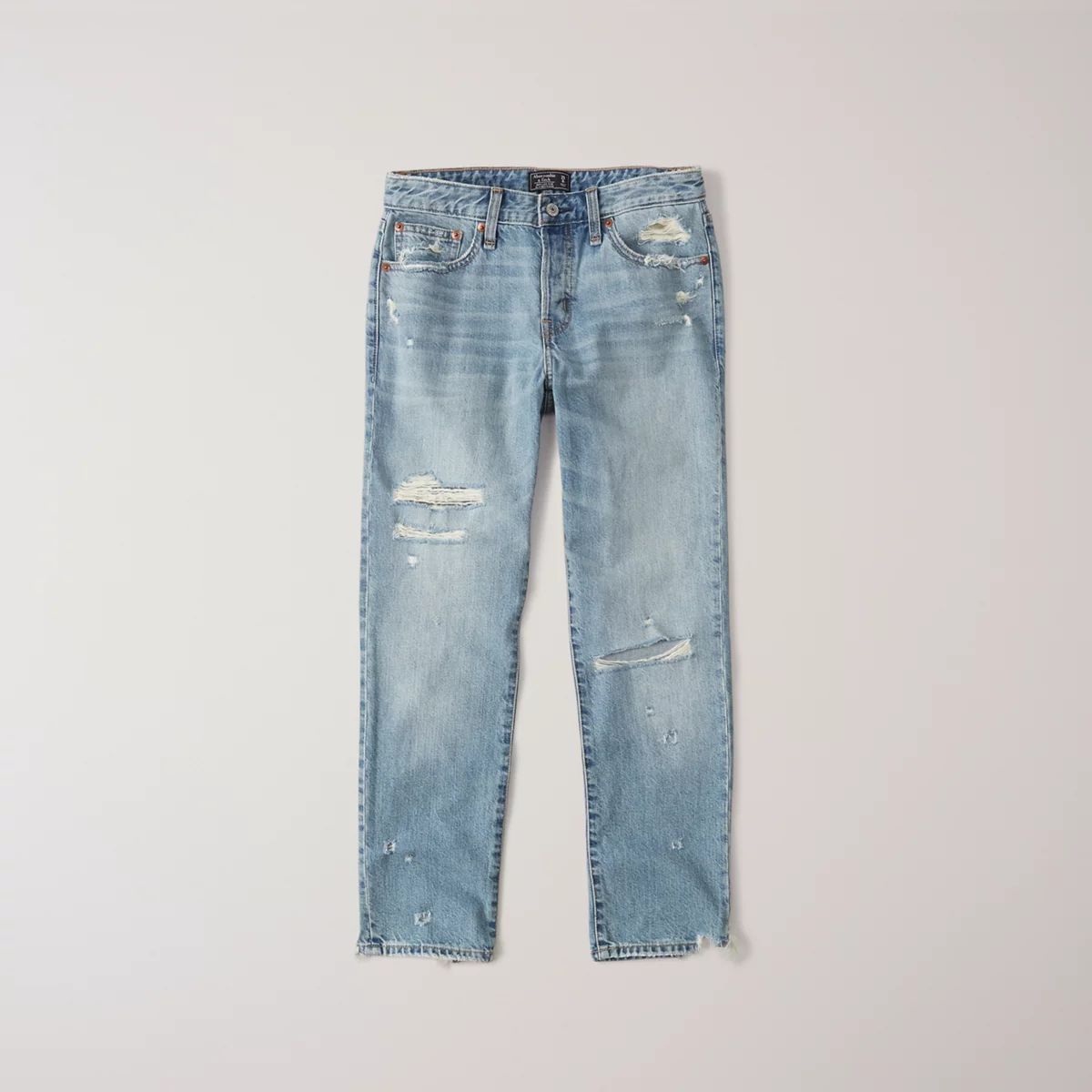 Ripped Low Rise Boyfriend Jeans | Abercrombie & Fitch US & UK