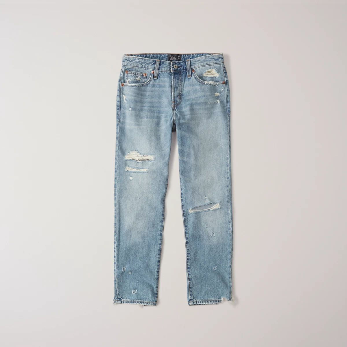 Ripped Low Rise Boyfriend Jeans | Abercrombie & Fitch US & UK