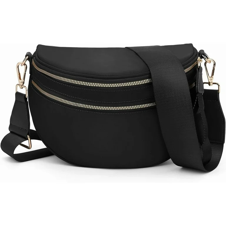 Checkered Crossbody Bag,Spacious Bum Bags for Women Nylon Crossbody Fanny Packs Checkered Purse B... | Walmart (US)