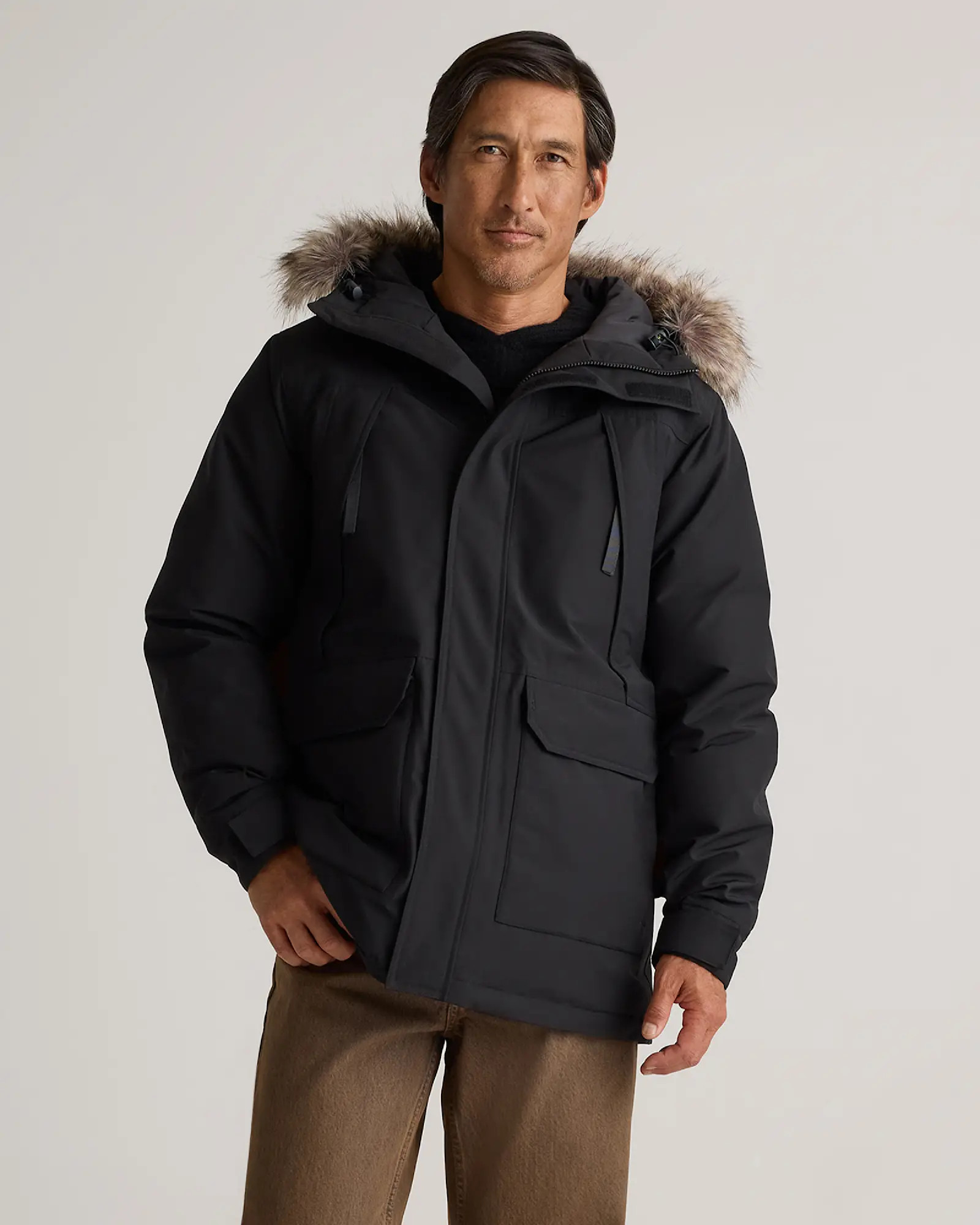 Responsible Down Hooded Parka in Black | Quince