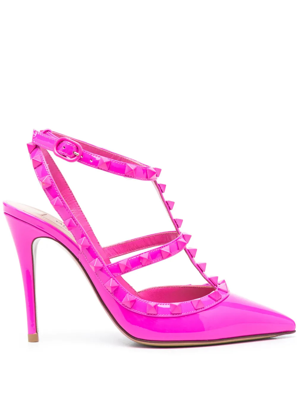 Valentino Garavani Rockstud 100mm ankle-strap Pumps - Farfetch | Farfetch Global