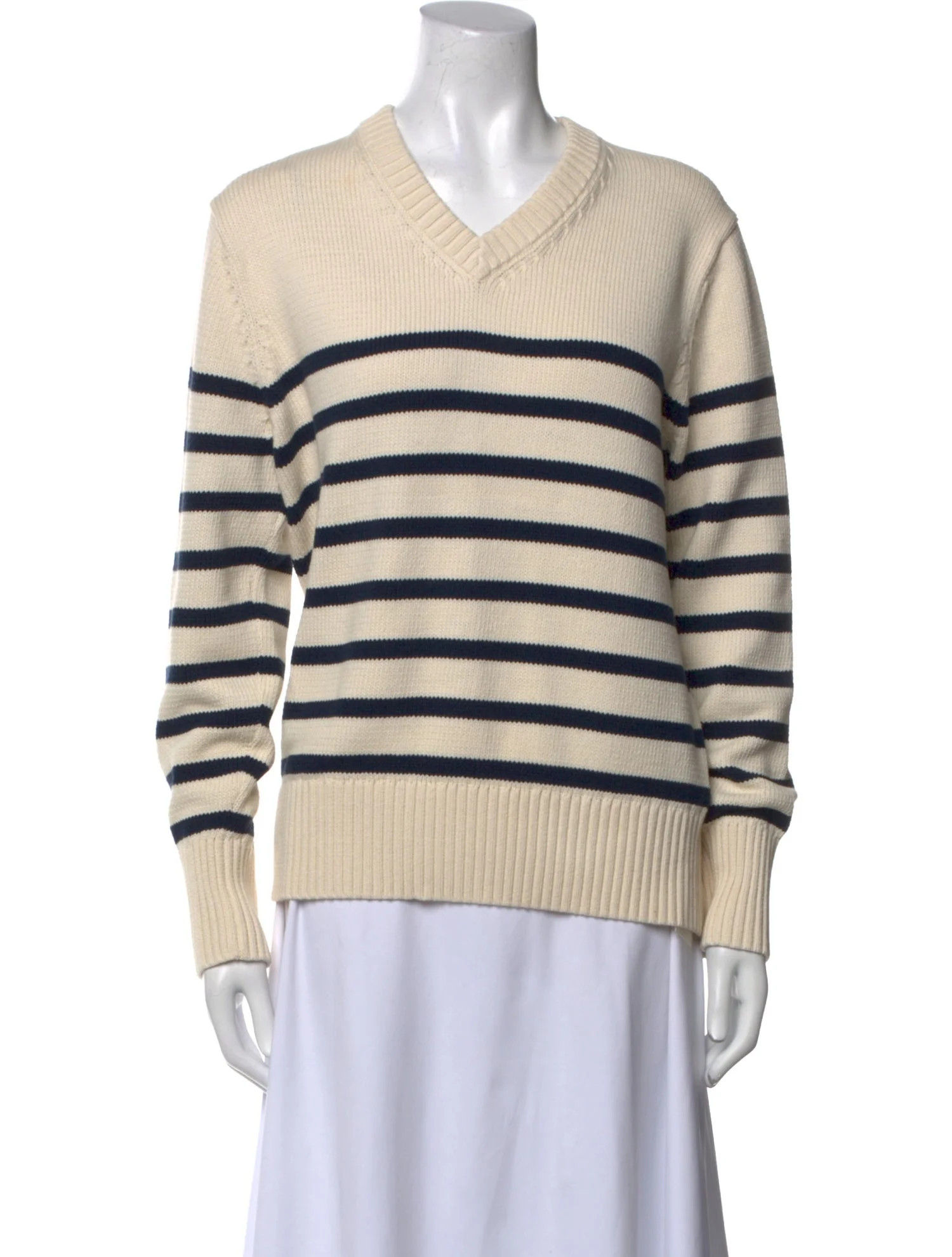 Striped V-Neck Sweater | The RealReal