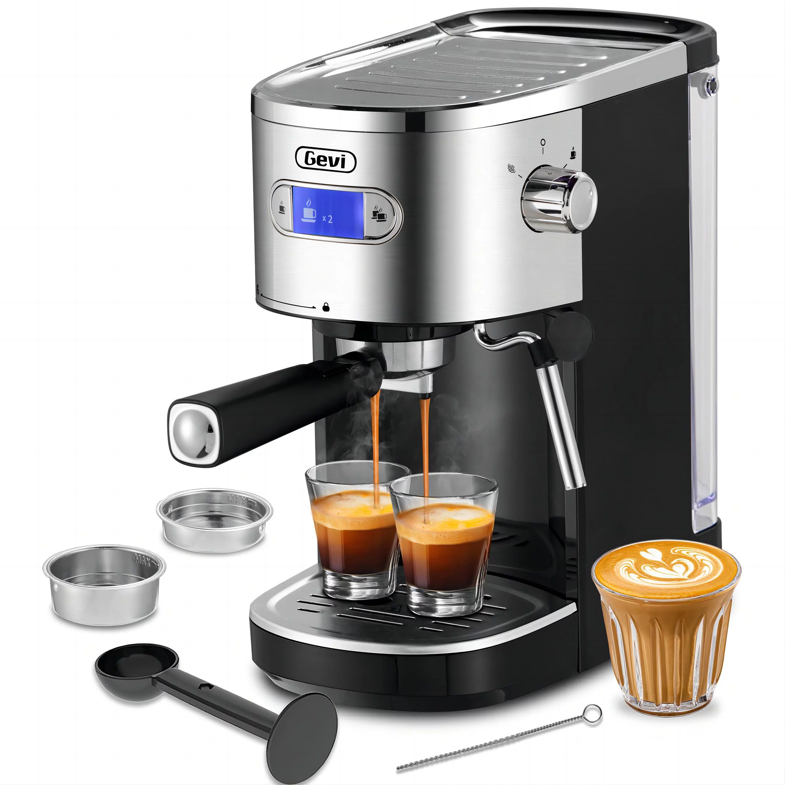 Gevi Espresso Machines 20 Bar Fast Heating Automatic Coffee Machine with Milk Frother Steam Wand | Walmart (US)