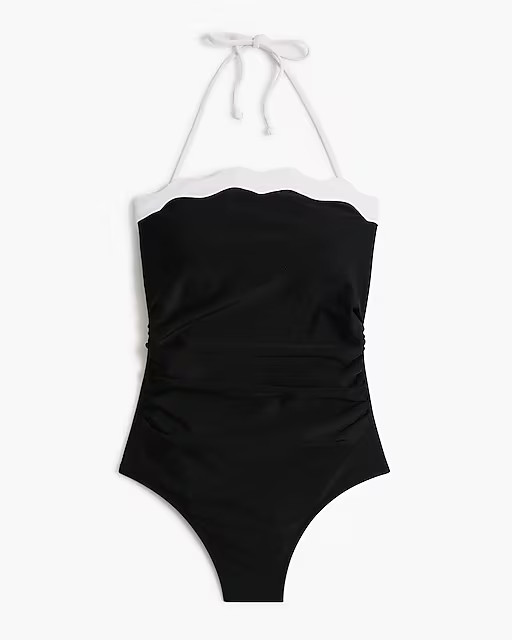 Scalloped one-piece swimsuit | J.Crew Factory