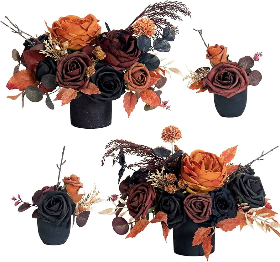 Amazon.com: Ling's moment Wedding Centerpiece Flower with Vase for Ceremony/Reception Tabletop Ma... | Amazon (US)