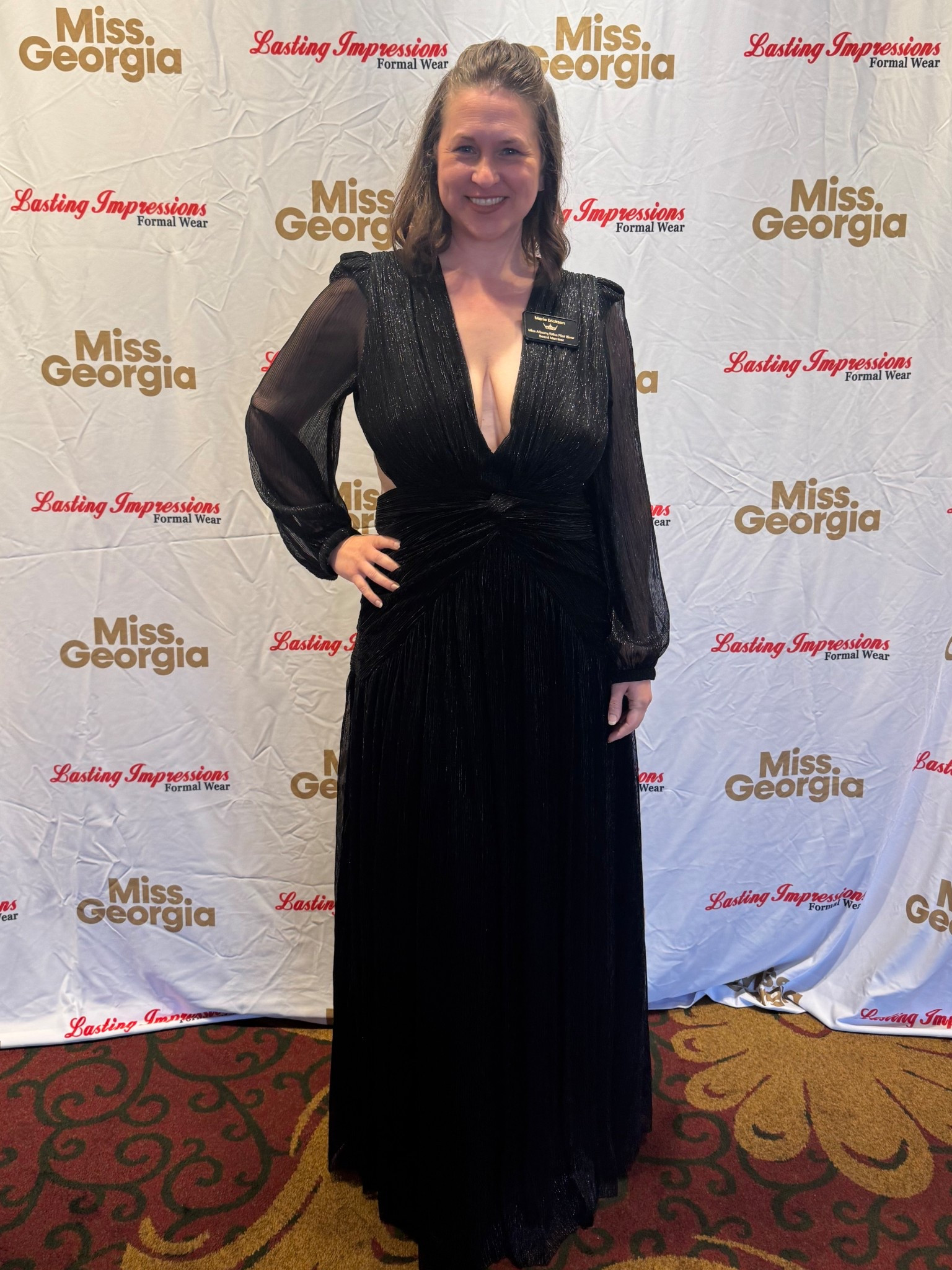 Another year of Miss Georgia in the books! 
I’m wearing a size 12 in this dress. The length is great with heels! 

#LTKMidsize #LTKOver40 #LTKStyleTip