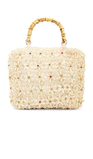 Meg Flower Bag in Natural | Revolve Clothing (Global)