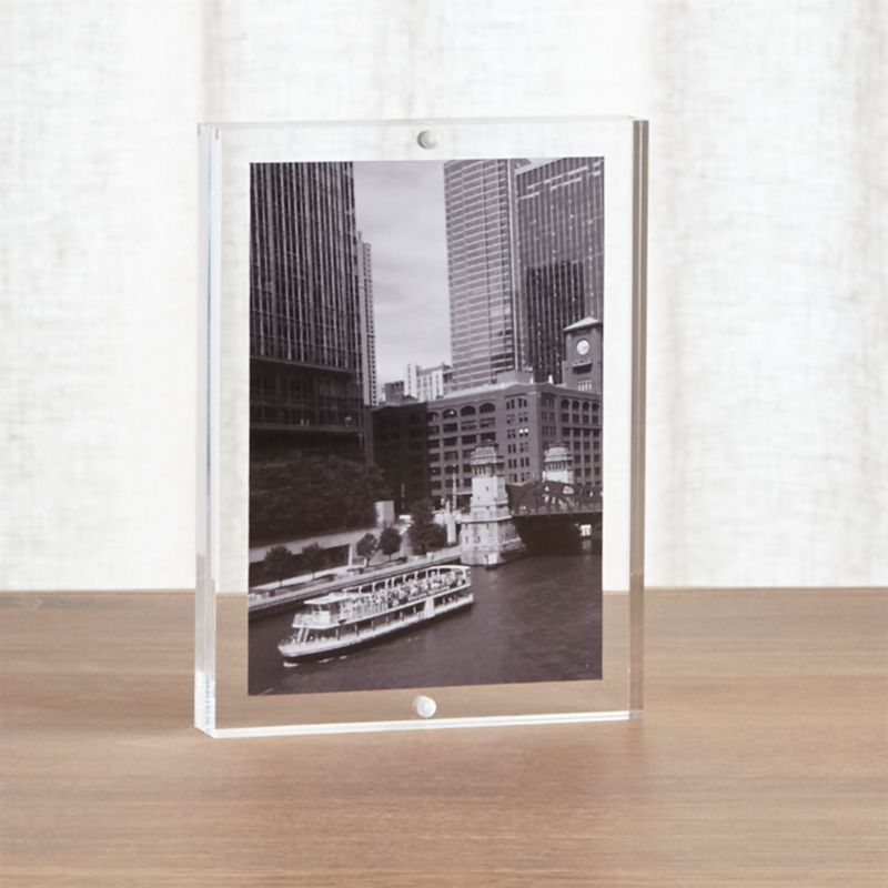 Acrylic 5x7 Block Picture Frame + Reviews | Crate and Barrel | Crate & Barrel