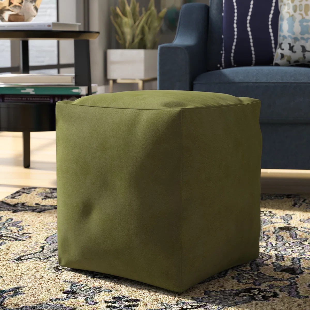 Latitude Run® Sosebee 17'' Wide Velvet Square Pouf Ottoman & Reviews | Wayfair | Wayfair North America