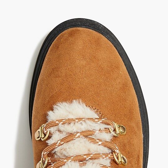 Faux-fur winter hiking boots | J.Crew Factory