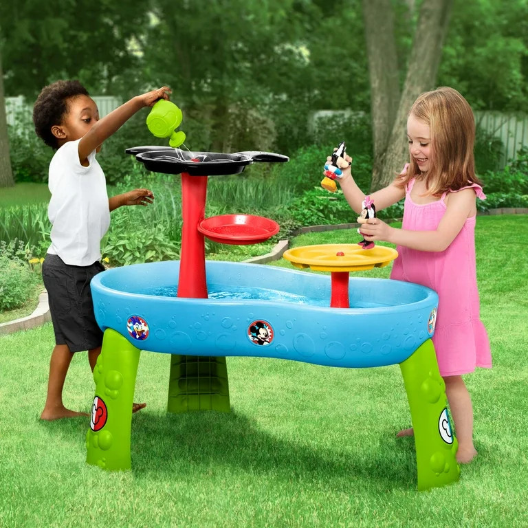 Disney Mickey Mouse Water Table by Delta Children| 3-Tier Water Table with 11-Piece Toy Set, Blue | Walmart (US)
