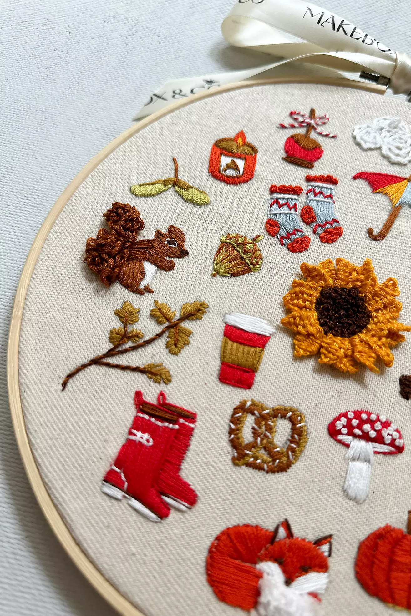 MakeBox & Co. Fall Stitches Embroidery Sampler | Anthropologie (US)
