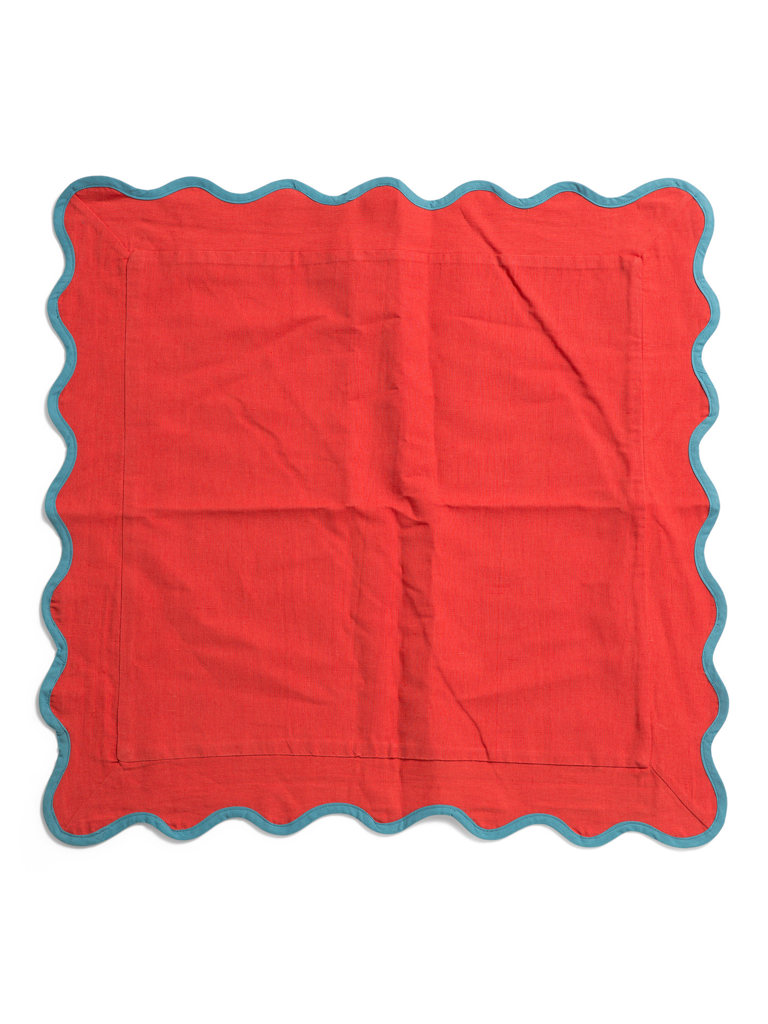 20x20 Linen Blend Scallop Embroidered Trim Pillow Case | TJ Maxx