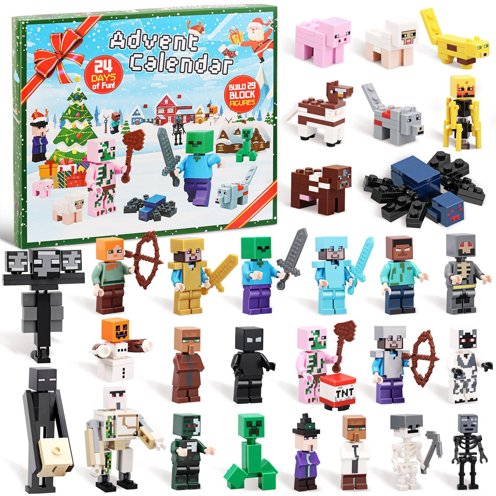 Christmas Advent Calendar 2025 Kids, 24 Days Countdown Calendar Toy Figures Building Blocks Inclu... | Amazon (US)