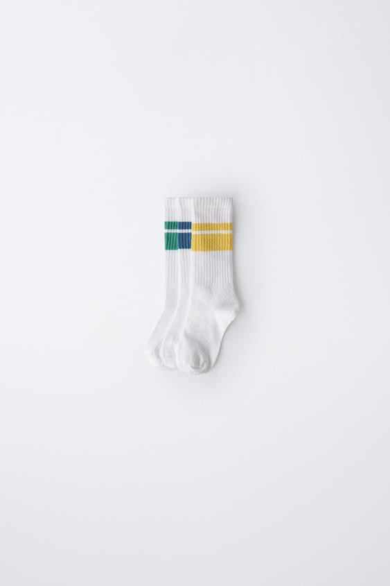 THREE-PACK OF STRIPED SOCKS | Zara US