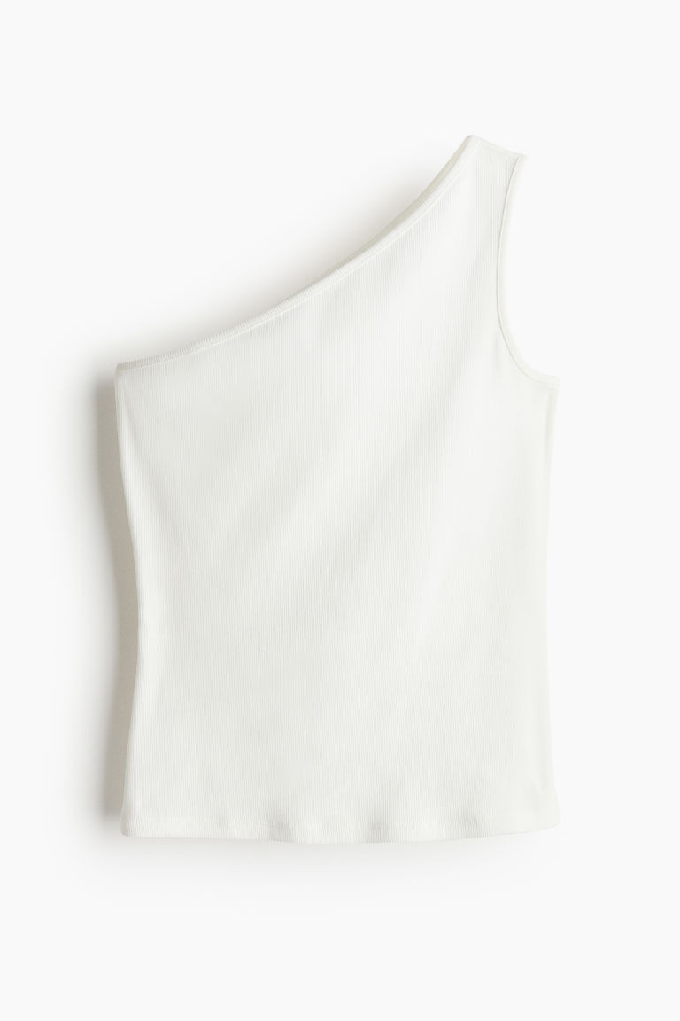 H & M - One-shoulder Top - White | H&M (US + CA)
