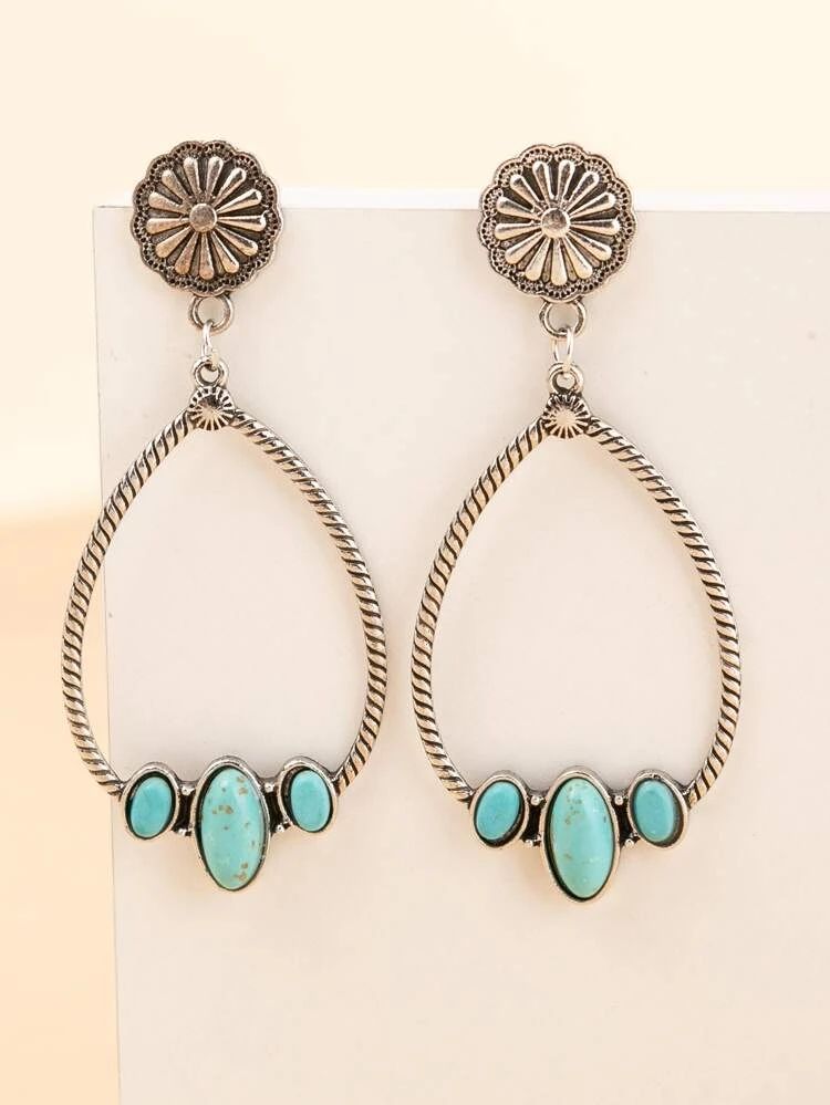 EMERY ROSE Hollow Water-drop Earrings | SHEIN
