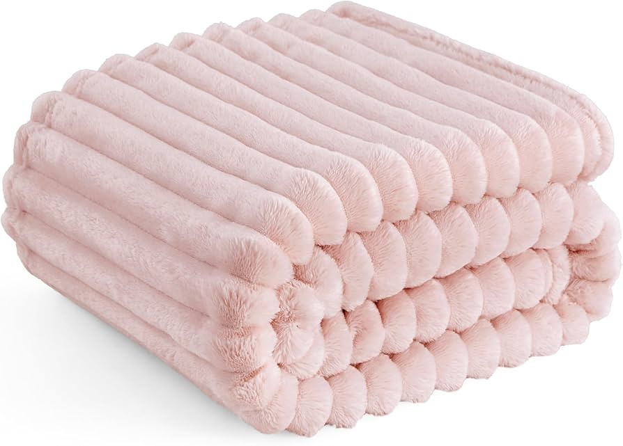 Bedsure GentleSoft Pink Throw Blanket for Couch - Cozy Soft Christmas Blankets for Women, Cute Sm... | Amazon (US)