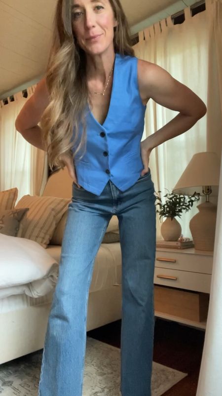 The vest is so versatile and flattering! I’m wearing a small and it would say it runs true to size. I paired it with my favorite Abercrombie jeans but it would also go with shorts, a skirt or over a dress.


#LTKover40 #LTKfindsunder100 #LTKstyletip