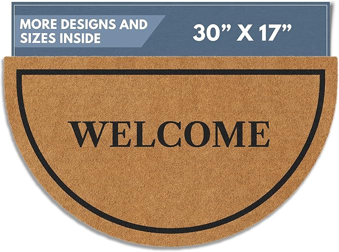 Barnyard Designs Natural Coco Coir Doormat Welcome Mat for Front Door & Outdoor Entrance, Large D... | Amazon (US)