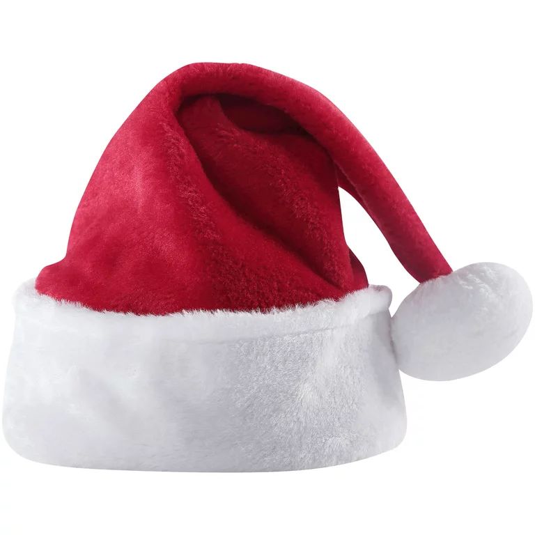 Holiday Time Classic Red & White Santa Hat, Medium | Walmart (US)