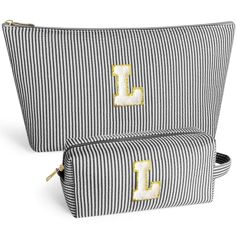 DAKIMOE Makeup Bag Cosmetic Bags Organizer Personalized Initial Travel Essentials Toiletry Bag fo... | Walmart (US)