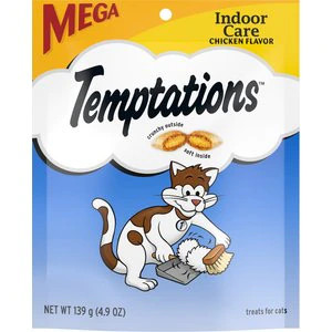 Temptations Indoor Care Chicken Flavor Soft & Crunchy Cat Treats, 4.9-oz bag | Chewy.com