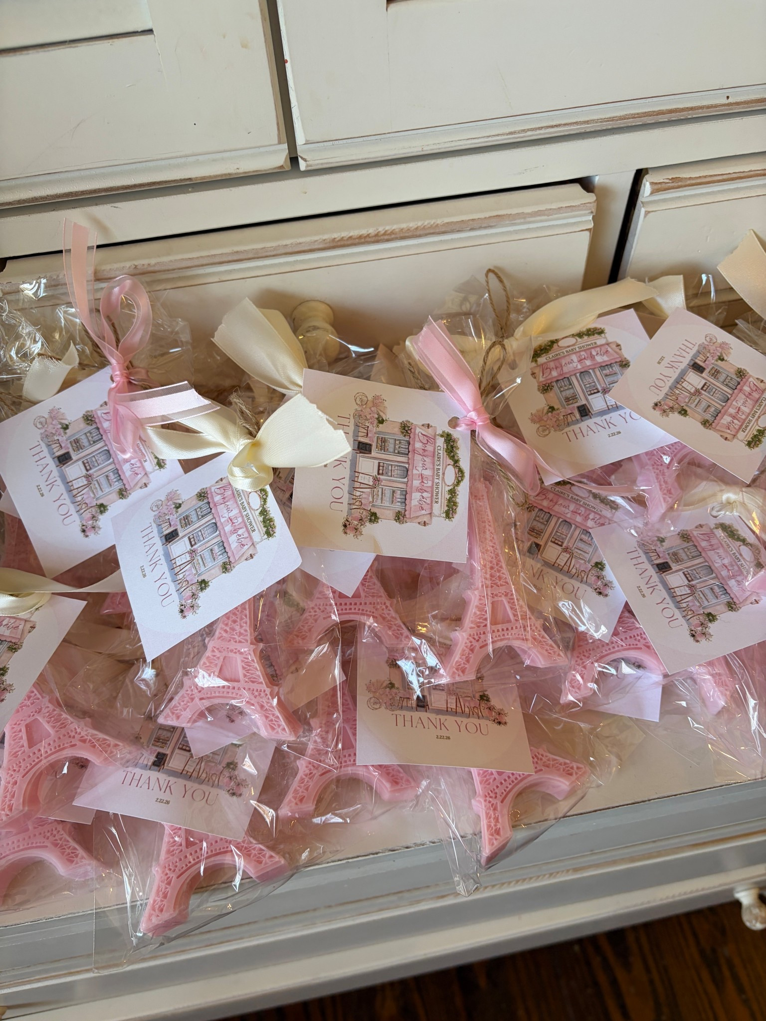 Paris baby shower party favors 🥐