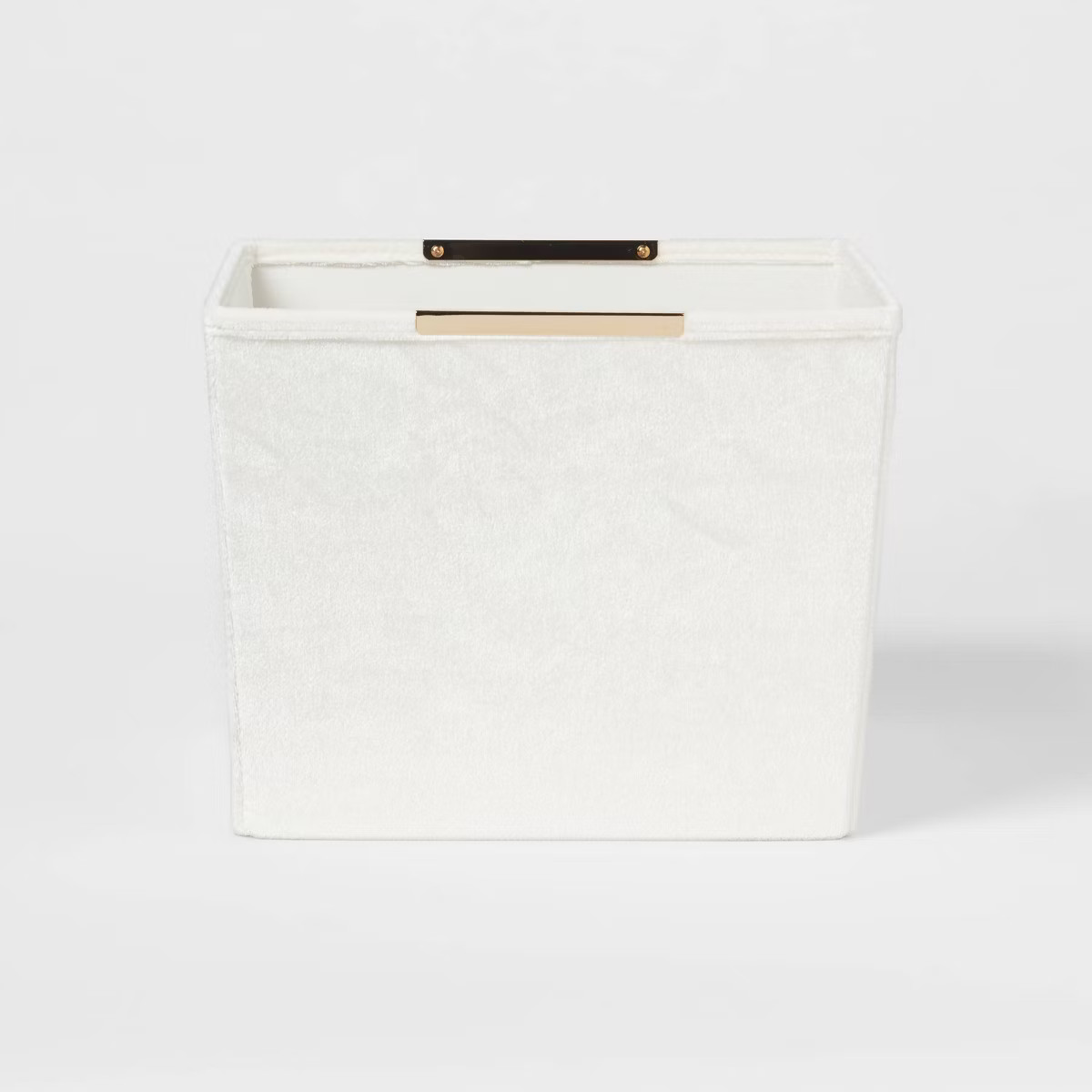 Velvet Basket Ivory with Gold Metal Handles - Threshold™ | Target