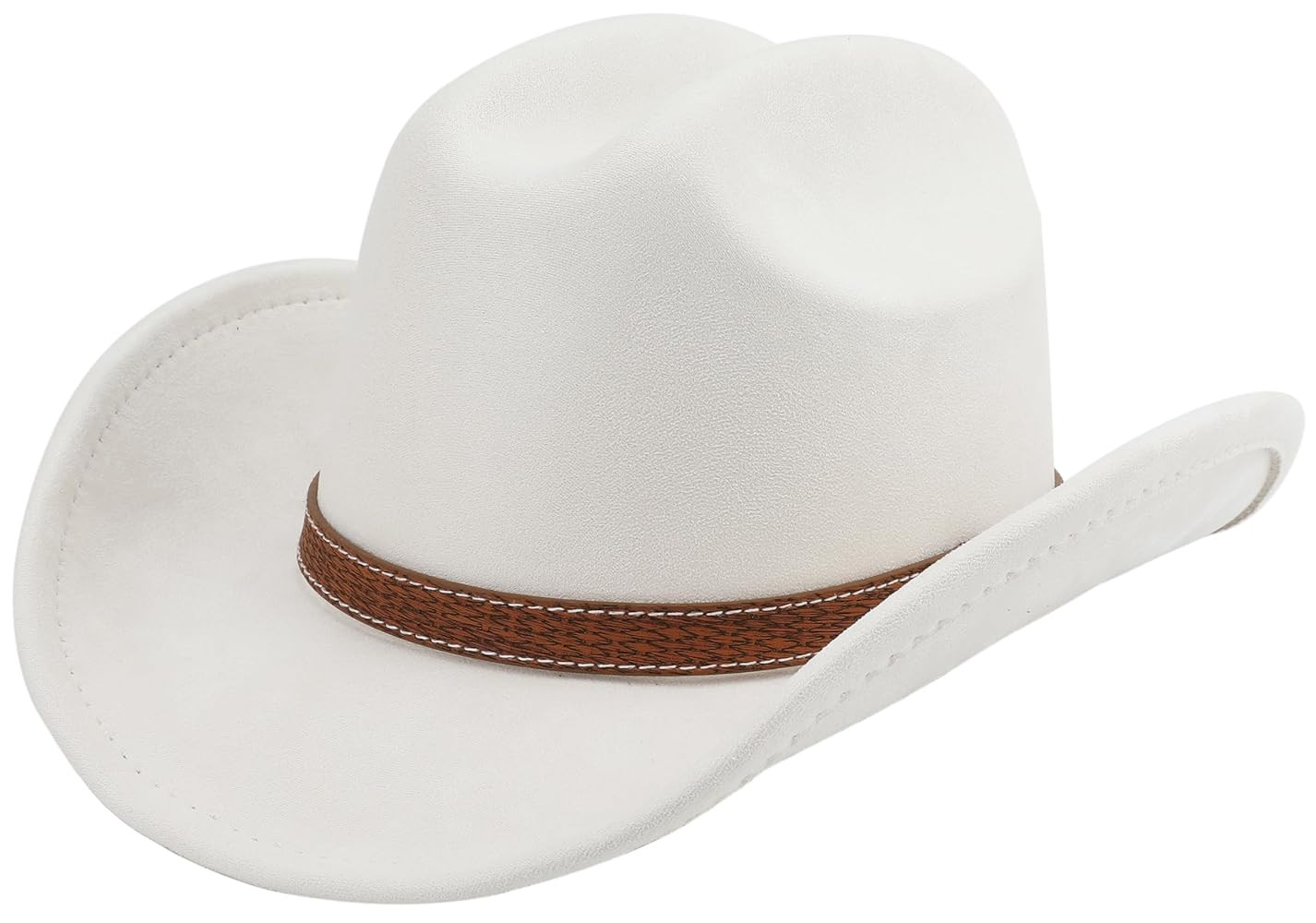 Western Cowboy Hat for Women Men Small Short Wide Brim Beach Cowgirls Cattleman Cowboys Hats | Amazon (US)