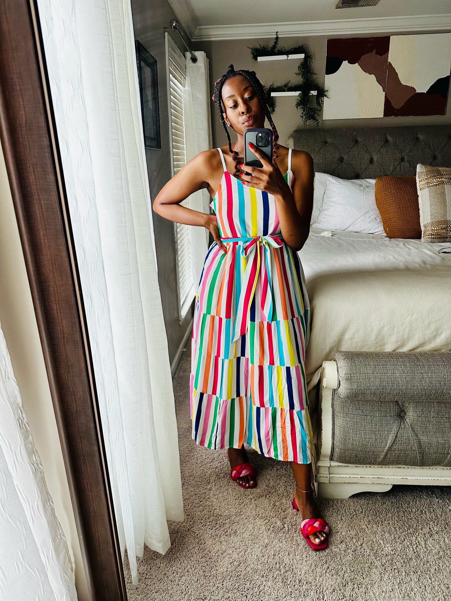 Somewhere over the rainbow! 🌈 A cute #Summerdress for any occasion! I’m 5’7” wearing a large in the crown & ivy brand. Shop similar #summerlooks below. 

#LTKstyletip #LTKunder50 #LTKFind